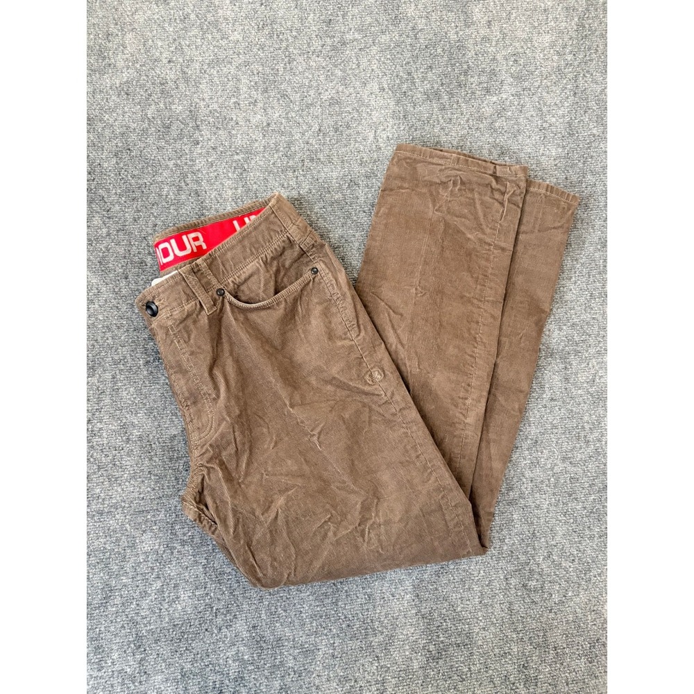 Under Armour Mens Brown Corduroy Allseasongear Pants 36x32 Straight Leg Outdoor
